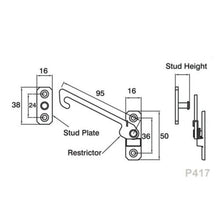 Load image into Gallery viewer, Pair Of UPVC Window Restrictor Child Lock Safety Catch Free Screws Included
